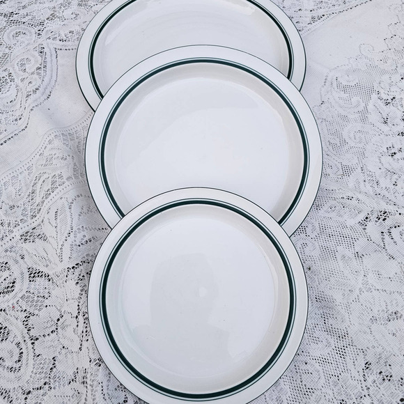 Dansk Green& White Plates Lot 0f 3 (Bistro)‎ - Picture 2 of 5